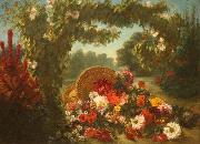 Basket of Flowers Eugene Delacroix